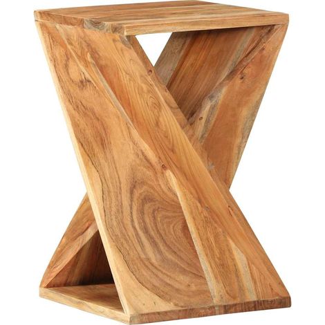 vidaXL Side Table 35x35x55 cm Solid Wood Acacia (1/5)