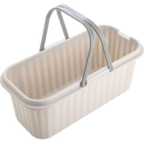 Seau À Eau Rectangulaire - Avec Roulettes - Pour Nettoyage Ménager Automobile Et Extérieur - PP Résistant - 1 Pièce (1/5)