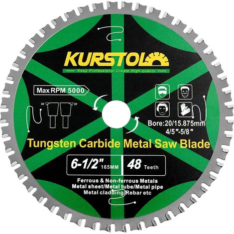 Lame Scie Circulaire pour Métal 165 x 20 mm Disques à Tronçonner Carbure pour Métal, Acier, Fer, Nickel, Titane, Métaux Ferreux, Tubes en Acier Pour acier, fer, nickel, titane, métaux ferreux, tubes (1/5)