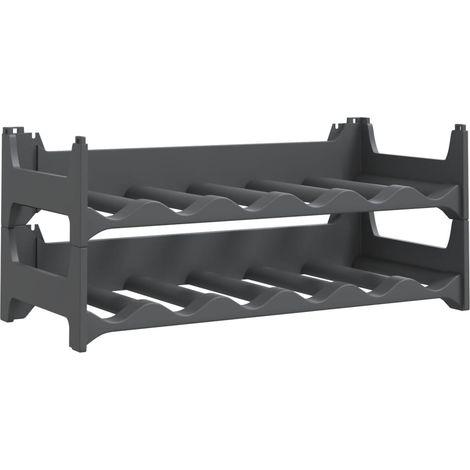 Wine Rack for 12 Bottles PP Stackable vidaXL