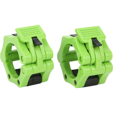 Boucle de verrouillage pour barre d'haltères de 50 mm, clip de fixation en plastique pour l'entraînement et le fitness (vert) (1/5)