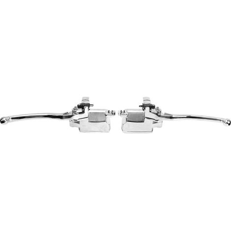 Jeffergarden Paire de levier d'embrayage de matre-cylindre de frein hydraulique universel en alliage d'aluminium pour guidon de moto 1in (1/5)