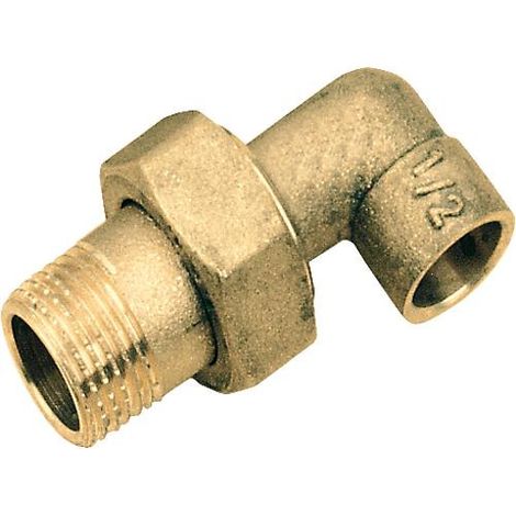 raccords à souder laiton Union coudée mâle 22-3/4''