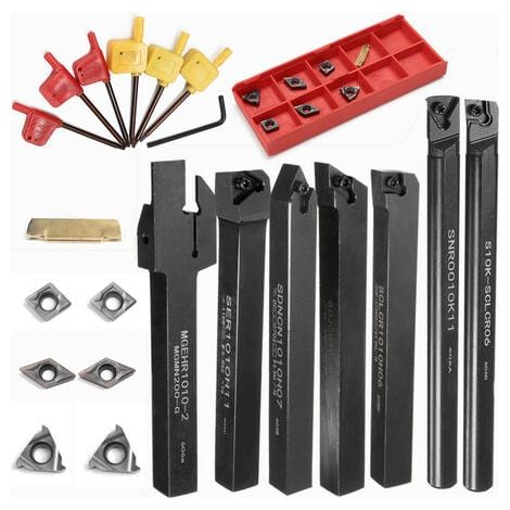 Outils de coupe , porte-outils 10 mm, 7 pièces, barre d'alésage carbure, clés incluses (1/5)