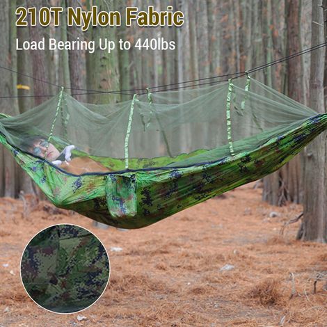 Hamac de Camping Portable pour deux personnes, avec moustiquaire, pour jardin et randonnée (1/5)
