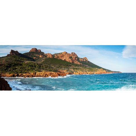 Tableau sur toile panorama Esterel 30x97 cm - Impression sur Toile Murale Décorative - Image imprimée en HD sur Toile - Toile sur Châssis en Bois FSC - Fabriqué en France (1/4)