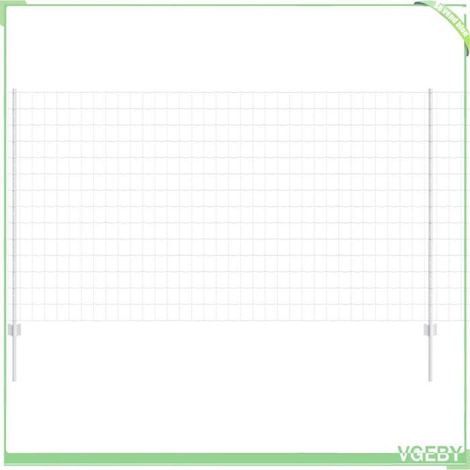 Kit de panneaux de clôture d'extérieur - FAF7291712453113 - Argent - Acier - 1 x 10 m (H 140 cm) (1/5)