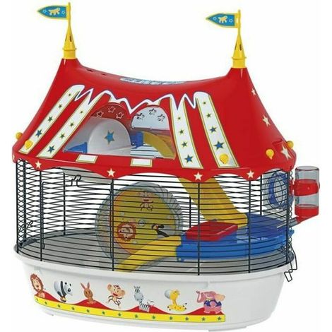 Ferplast Jaula Circus Fun para Roedores Roja 49,5x34x42,5 cm