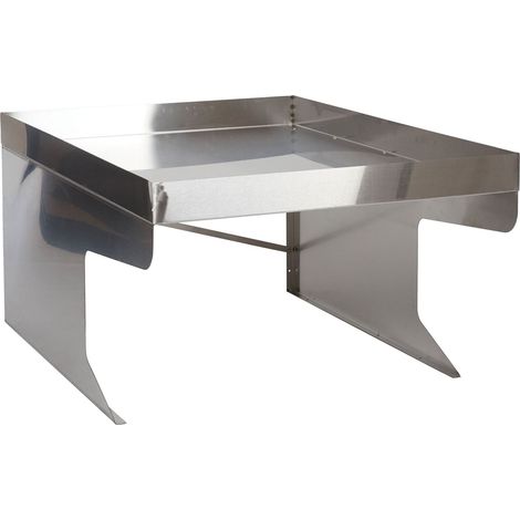 XL Mähroboter-Garage mit Pflanzkasten HHG-823, Dach Unterstand für Rasenmäher, Metall 47x70x100cm Edelstahl