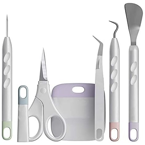 Lot de 6 Outils découpe en Vinyle pour Traceur Vinyle, découpage des grilles Silhouette, HTV, Cameos, Inscriptions Simple. -