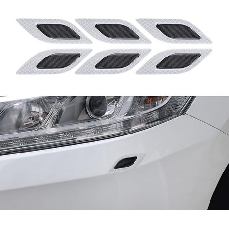 Adesivi riflettenti per paraurti - 6 strisce per paraurti auto - Protezioni paraurti in nero/grigio - 10,5x3,4 cm (1/5)