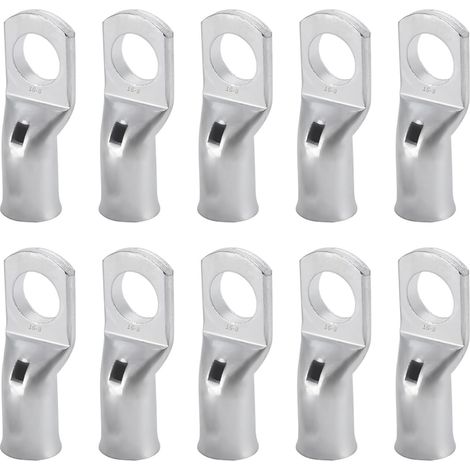 Cosse Tubulaire M8 16mm², Cosse Câble 16mm², Cosses à Sertir Non Isolées, Cosses Electriques Cuivre Étamé, Pour Câbles de Batterie de Véhicules Automobiles, Motos, Boîtes (1/5)