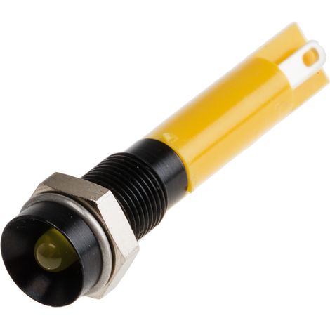 Voyant LED lumineux Jaune RS PRO, dia. 6mm, 24V c.c., taille de la lampe 3 mm, IP40 ( Prix pour 1 )