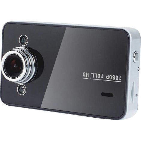 Mini caméra de vision nocturne ultra grand-angle avec écran et enregistreur de conduite (noir)-Black