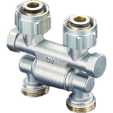 OVENTROP Hahnblock Multiflex F Schwenkbar G 3/4 ÜM x G 3/4 Eurokonus, 1015711