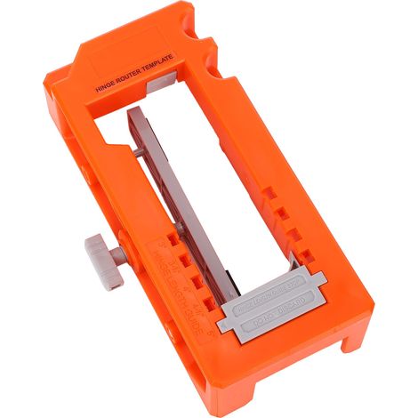 Gabarit pour charnières de porte, longueur 7,6 à 12,7 cm, épaisseur 0,6 à 1,6 cm, plastique, réglable, pour défonceuse (1/5)