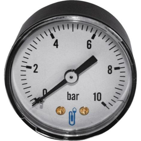 Manomètre boîtier ABS axial 10 bars Ø 40 - DISTRILABO (1/4)