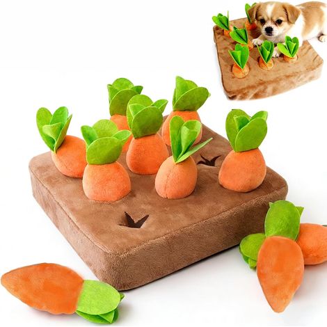 Tapis Fouille Chien Carotte, Jeu Renifler pour Chien avec 9 Carottes (1/5)