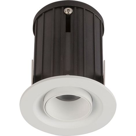 Einbaustrahler Deckenlampe Wohnzimmerleuchte LED Deckenleuchte Spot verstellbar, Aluminium weiß, 11W 691lm warmweiß, DxH 9 x 11,1 cm