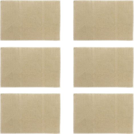 Lot de 6 sets de table en jute et contour 45x30cm