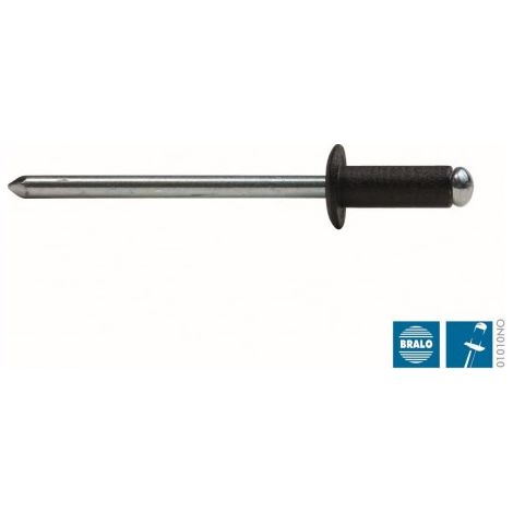 REMACHE ALUMINIO NEGRO 4.8X14 BRALO (50U) - BRALO