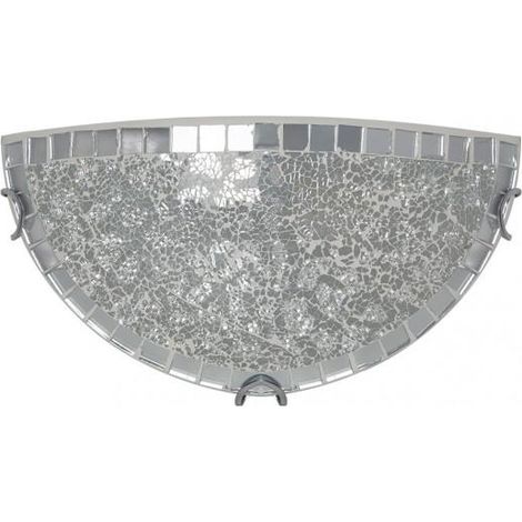 Applique murale abrila Tenor chrome métal cristal design mosaïque