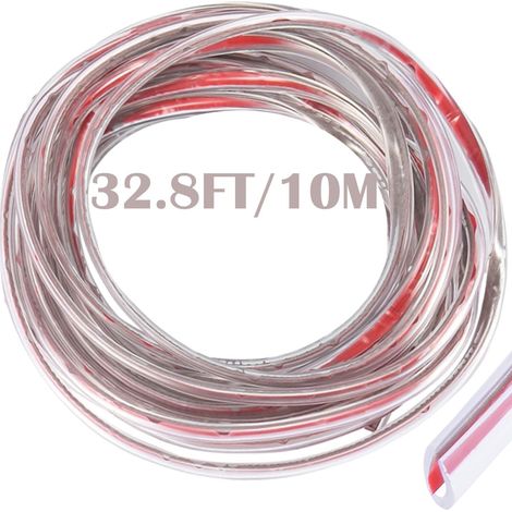 CTRICALVER Joint Protection Bord Portière Voiture U PVC 10M Anti‑rayures Anti‑collision - Couleur Transparent (1/5)