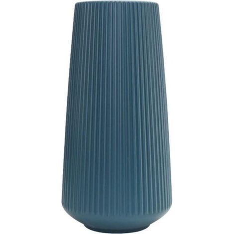 Grand vase décoration salon moderne pour herbe de pampa pour décoration de table décoration de maison verte blanche en plastique semblable à la céramique, pour décorer le salon, la chambre, le bureau, (1/4)