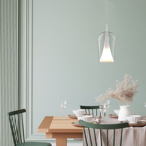 Suspension verre transparent Elsa (1/4)