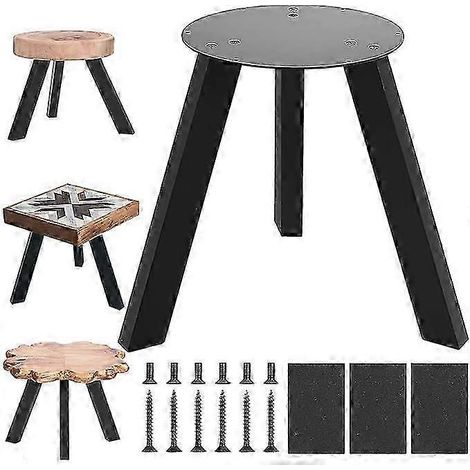 Pieds de table ronds, adaptés aux tables basses et aux bancs, avec patins en fibre de polyester. (1/5)
