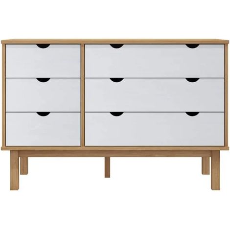 Cuvette de Toilette en Bois Massif Pin, Style Art Nouveau, Couleur Marron et Blanc, 111x43x73.5 cm (1/5)