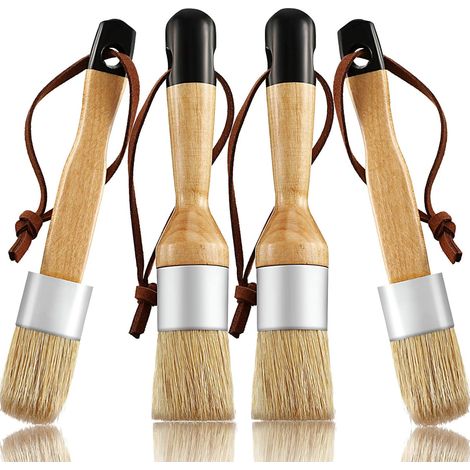 Pcs Cray Paint Brushes Oval Cray Paint Cere Bristle for Furniture Stencils Interior Decor, including pointed flat and round brushes