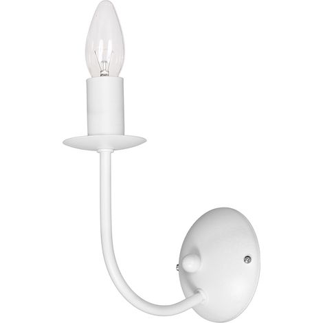 Applique murale blanche mat Globe 1xE14 15W Luminex