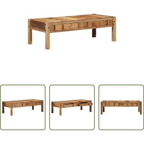 Table basse rustique - Table basse Marron 110 x 54 x 35 cm Bois Recyclé Solide (1/5)