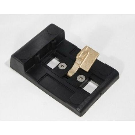 Sabot de portail noir en polyamide renforcé – Verrouillage automatique – Installation à visser – Dimensions 17-42mm x 11,3cm x 18cm (1/2)