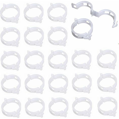 Tomatenclips aus Kunststoff, die durch Drehen befestigt werden. Halten die Stängel aufrecht. Ideales Mini-Gartenwerkzeug zum Fixieren von Pflanzen. (1/5)