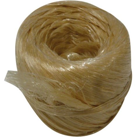 Raphia Synthetique Beige Pelote 100gr 40m Env. Cavalier - Corderie Tournonaise