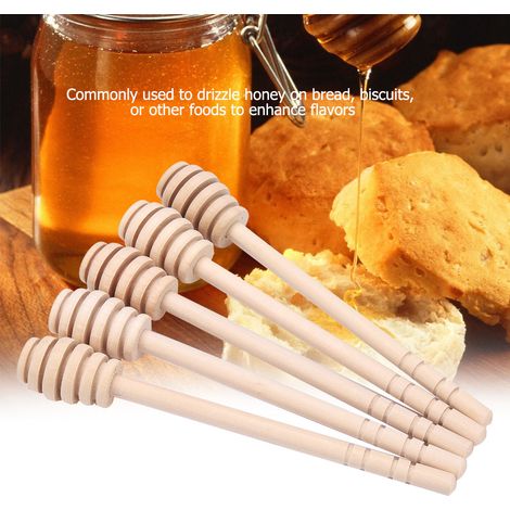 Un ensemble contient 24 cuillères à miel en bois, des brochettes de service, des cuillères à confiture et à sirop, des agitateurs et des ustensiles de cuisine (16 cm) (1/5)