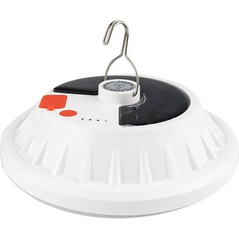 Lampe de Camping Solaire LED Rechargeable par USB avec Télécommande, 5 Modes Lumière de Tente IPX7 Étanche Lampe de Camping (1/5)