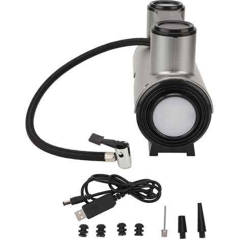 Pompe à air intelligente 19 cylindres, gonfleur électrique USB rechargeable avec lampe LED pour pneus (1/5)
