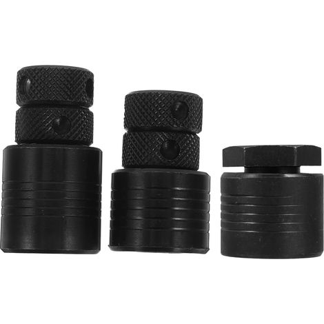 Paliers à vis réglables en acier, lot de 3, support stable et tête (1/5)