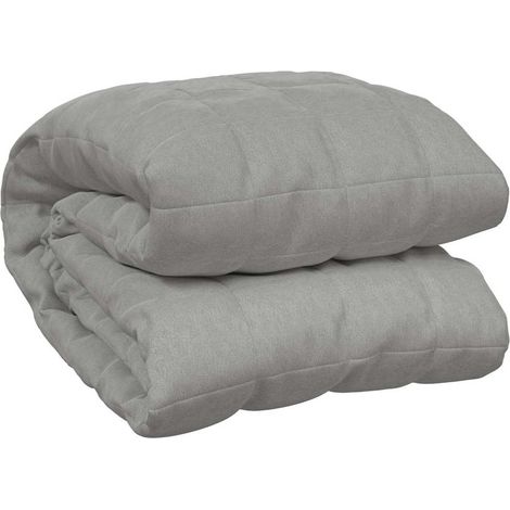 Couverture lestée Gris 220x240 cm 15 kg Tissu