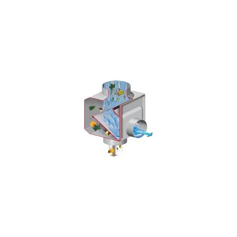 GARANTIA desviador de lluvia DN 70-100 gris con inserto filtrante