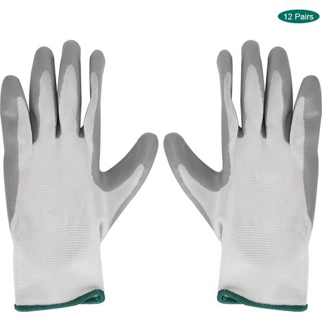 12 Paires de Gants de Travail en Nitrile Professionnels - Résistants et Protecteurs (1/5)