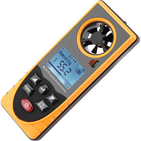 Anémomètre numérique LCD GM8910 avec affichage multifonction, mesure vitesse du vent et débit d'air (1/5)