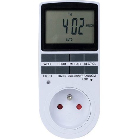 Digital Programmable Plug - Weekly Digital Timer, LCD Screen, Energy Saving (1 Pack) (1/5)