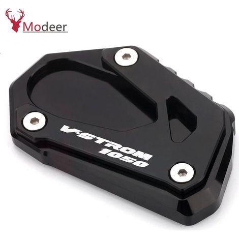 (V-Strom 1050 NOIR) Compatible avec Suzuki V-Strom 1050 (VSTROM1050 et V-Strom 1050XT) : extension de béquille latérale antidérapante MaxPower. (1/4)