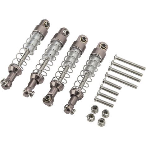 Paar 60-mm-Stoßdämpfer aus Aluminiumlegierung für WPL C14, C24, MN, D90 und 99S Modelle – Titanfarbe, RC-Modifikationsteile (1/5)