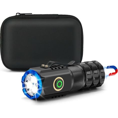 Leistungsstarke Mini-Taschenlampe mit 5 Leuchtmodi, ultrahelle, per USB aufladbare LED-Taschenlampe, Mini-LED-Beleuchtungslampe, Taschenlampe für Camping