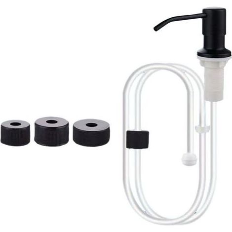 Distributeur de Savon pour évier de Cuisine, Kits de Tubes d'extension, Distributeur de Savon pour évier intégré, Distributeur de Lotion pour, Noir (1/5)
